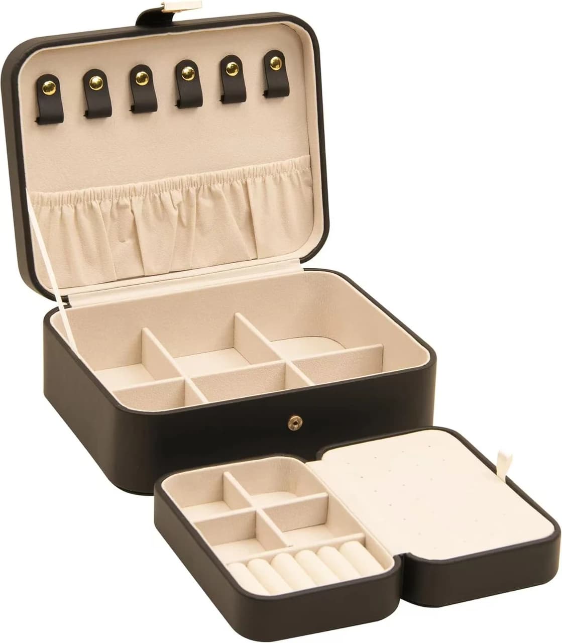Black Travel Jewelry Case FX-G401BK — product photograph