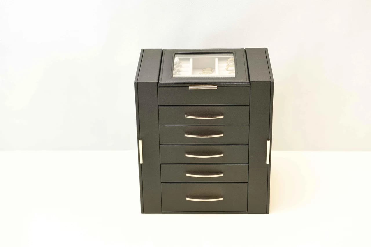 Black Jewelry Box FX-PDD03BK — product photograph