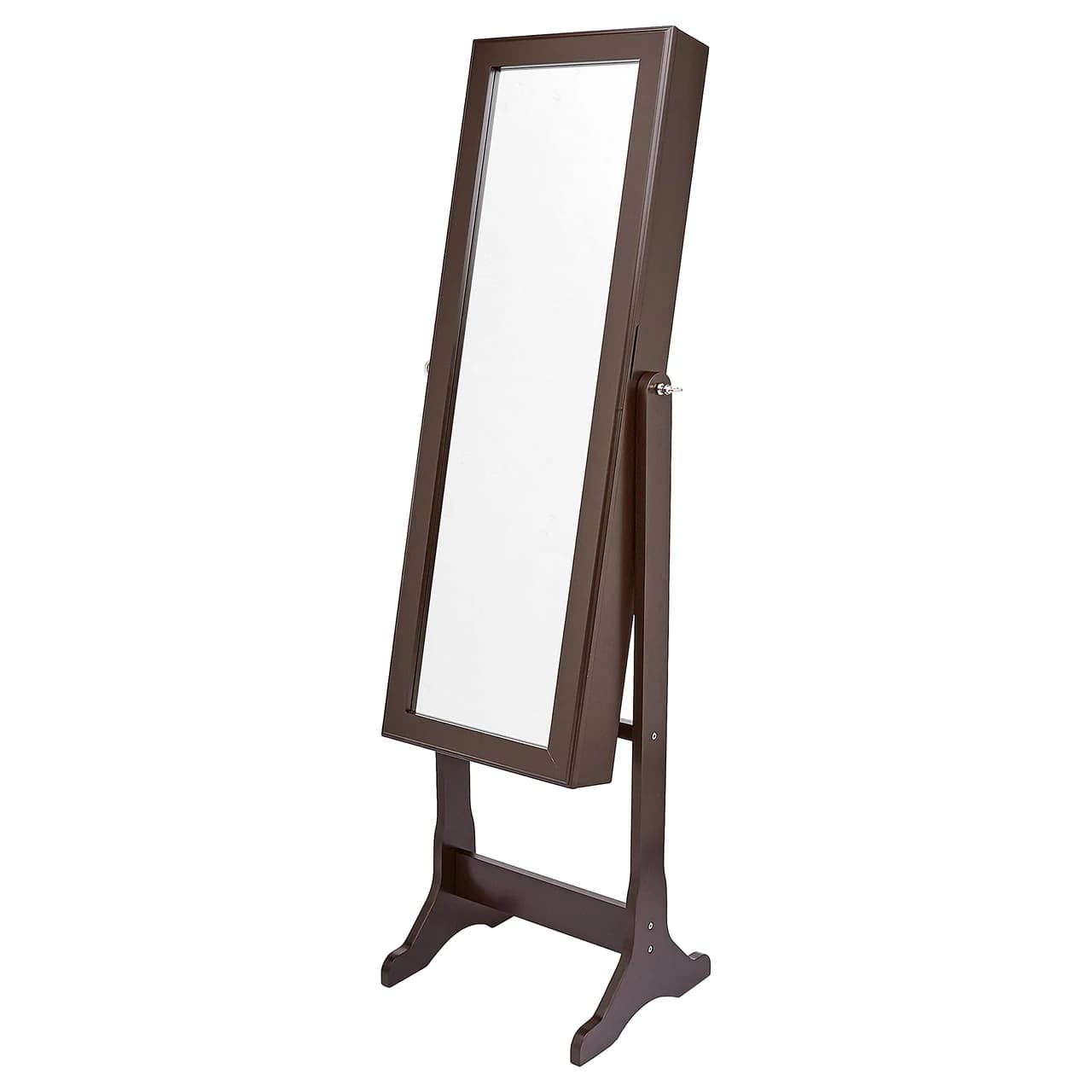 Brown Mirror Jewelry Cabinet — product photograph