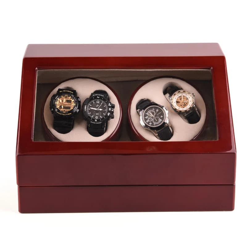 Burgundy Watch Winder RY2001 — product photograph