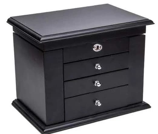 Black Jewelry Box RY2001BK — product photograph