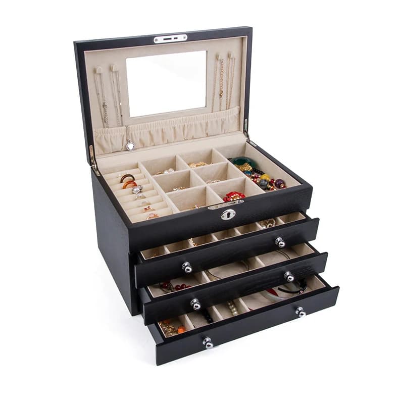Black Jewelry Box RY2004BK — product photograph