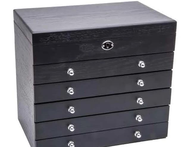 Black Jewelry Box RY2029BK — product photograph