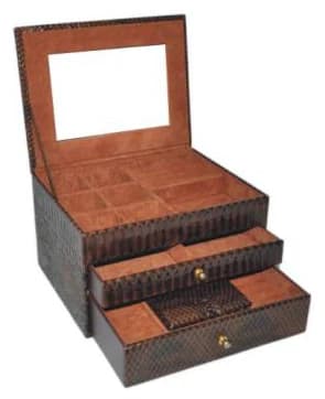 Brown Jewelry Box RY21021A — product photograph