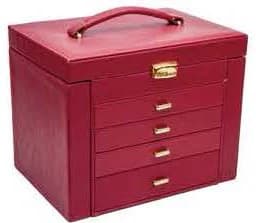 Burgundy Jewelry Box RY21062B — product photograph