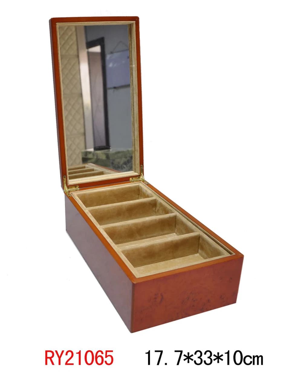 Brown wood-tone Jewelry Box RY21065 — product photograph