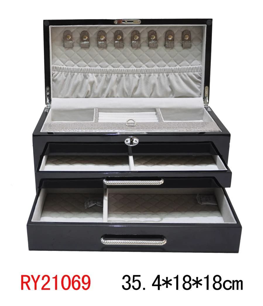Black Jewelry Box RY21069 — product photograph