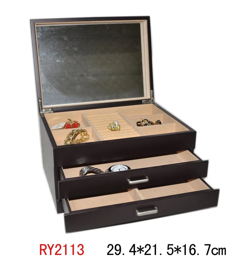 Dark brown Jewelry Box RY2113 — product photograph