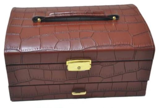 Brown Travel Jewelry Case RY21157 — product photograph