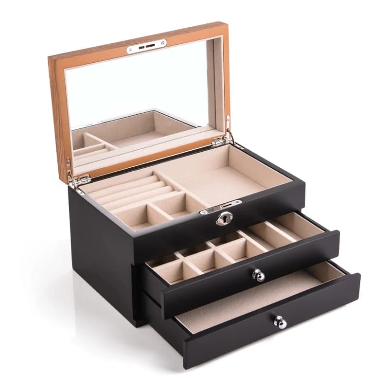 Black Jewelry Box RY216027 — product photograph