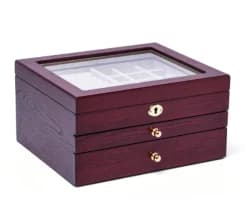 Wine red Jewelry Box RY2161029BR — product photograph