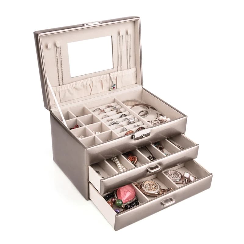 Taupe Jewelry Box RY217214G — product photograph