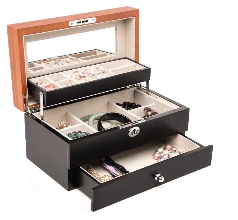 Black Jewelry Box RY217610BK — product photograph