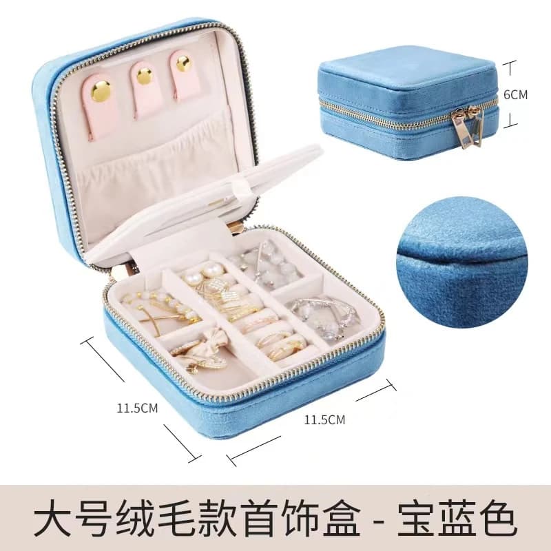 Blue Travel Jewelry Case RY2212 081# — product photograph