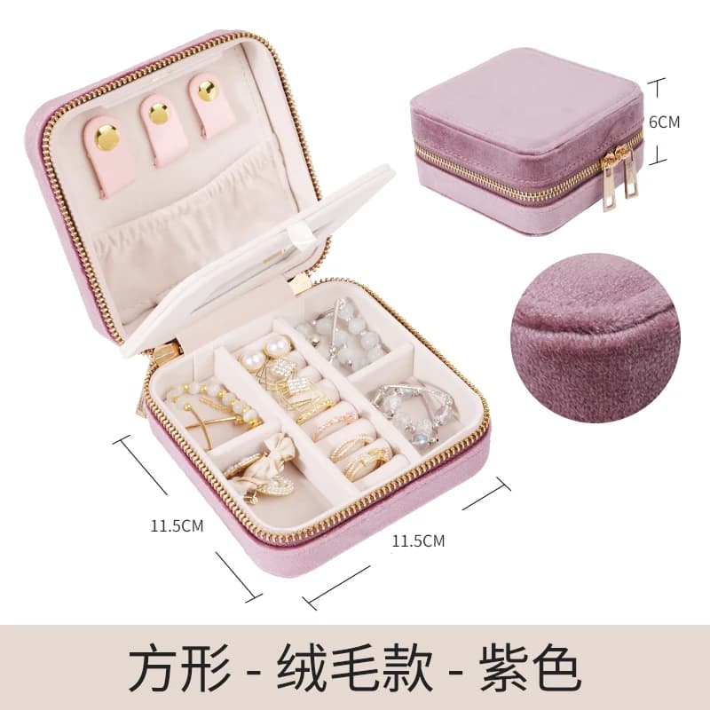 Purple Travel Jewelry Case RY2212 87# — product photograph