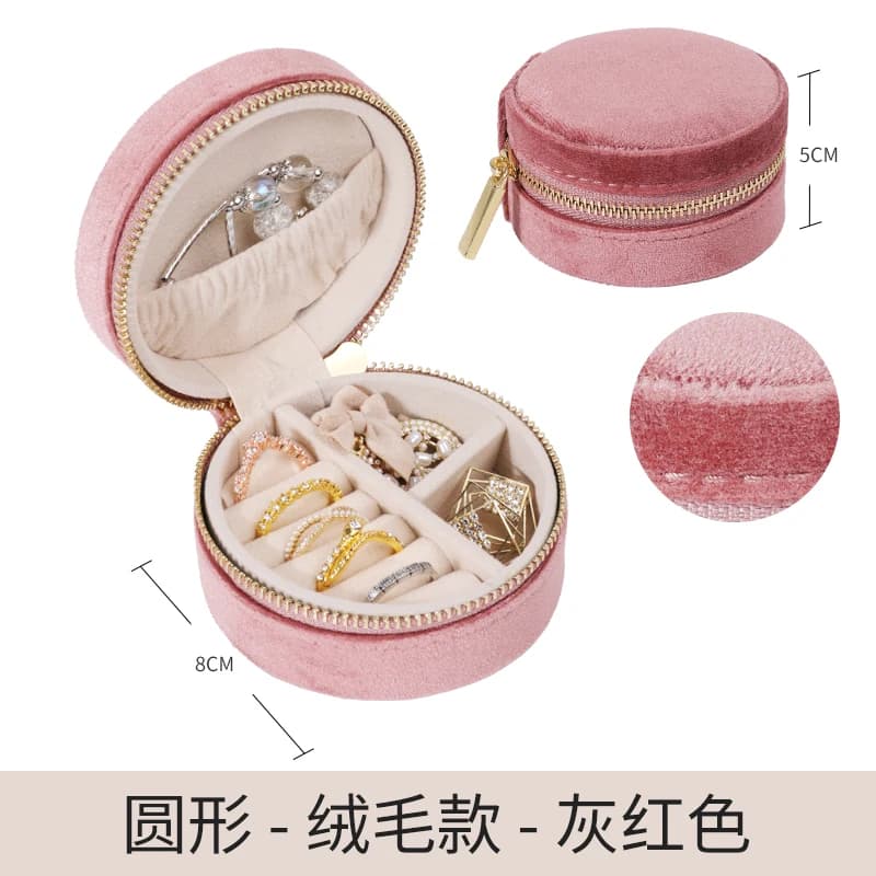 Pink Travel Jewelry Case RY2213 115# — product photograph