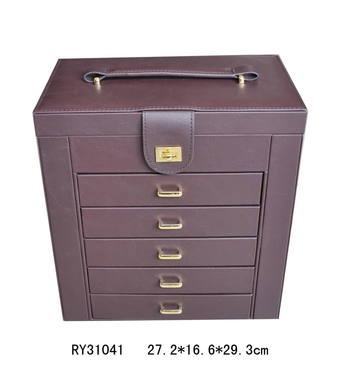 Brown Jewelry Box RY31041 — product photograph