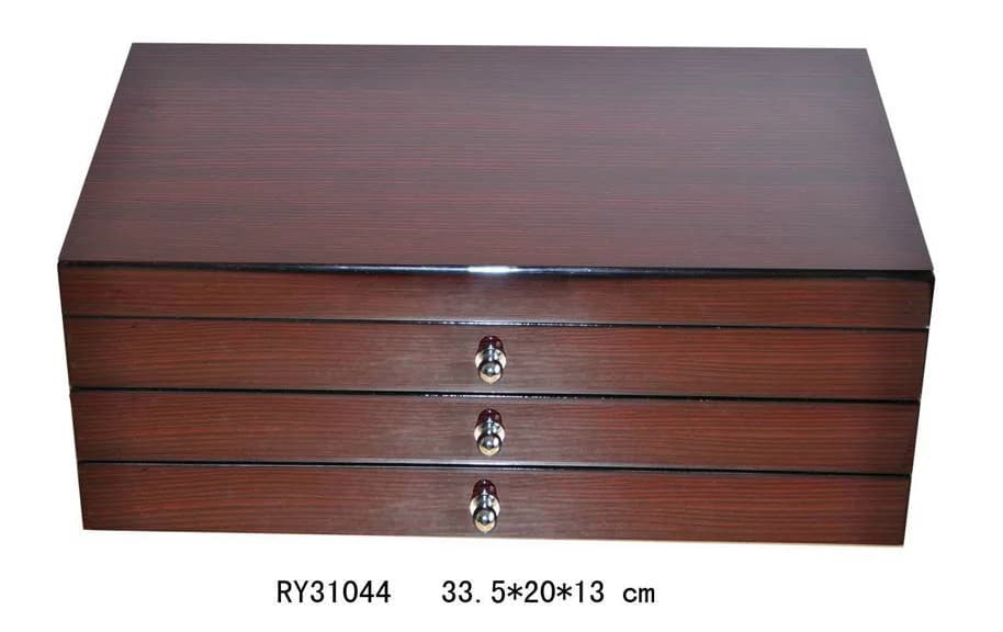 Brown woodgrain Jewelry Box RY31044 — product photograph