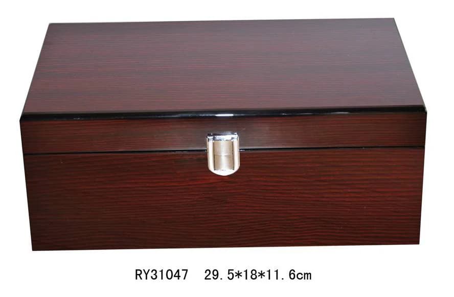Brown woodgrain Jewelry Box RY31047 — product photograph