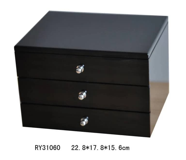 Black Jewelry Box RY31060 — product photograph