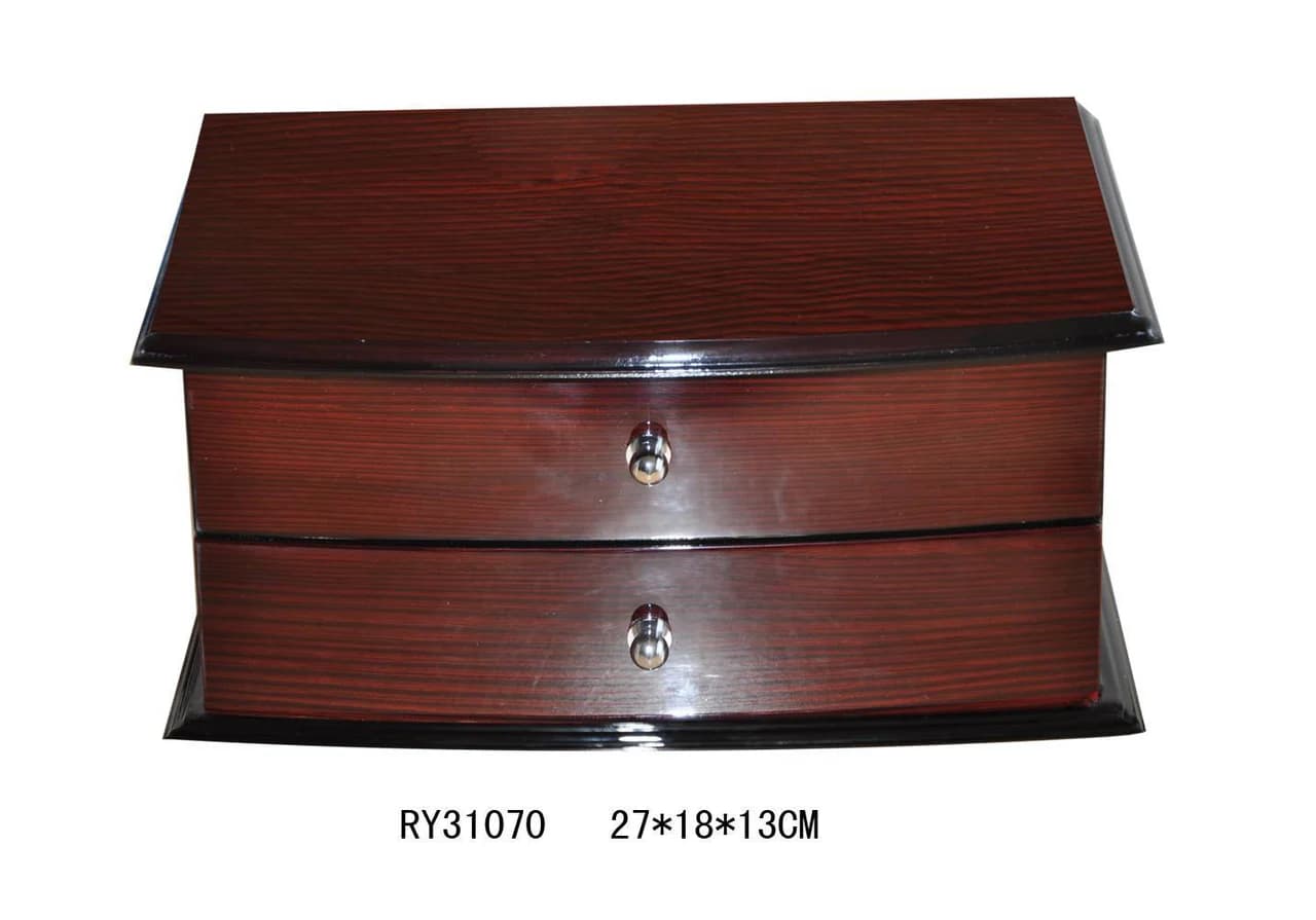 Brown woodgrain Jewelry Box RY31070 — product photograph