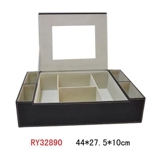 Dark brown / cream Jewelry Box RY32890 — product photograph