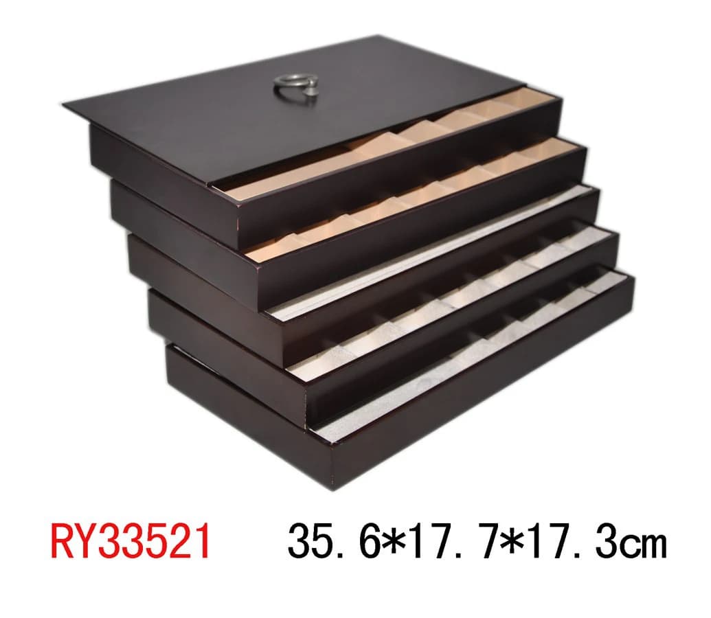 Brown wood-tone Drawer Organizer RY33521 — product photograph