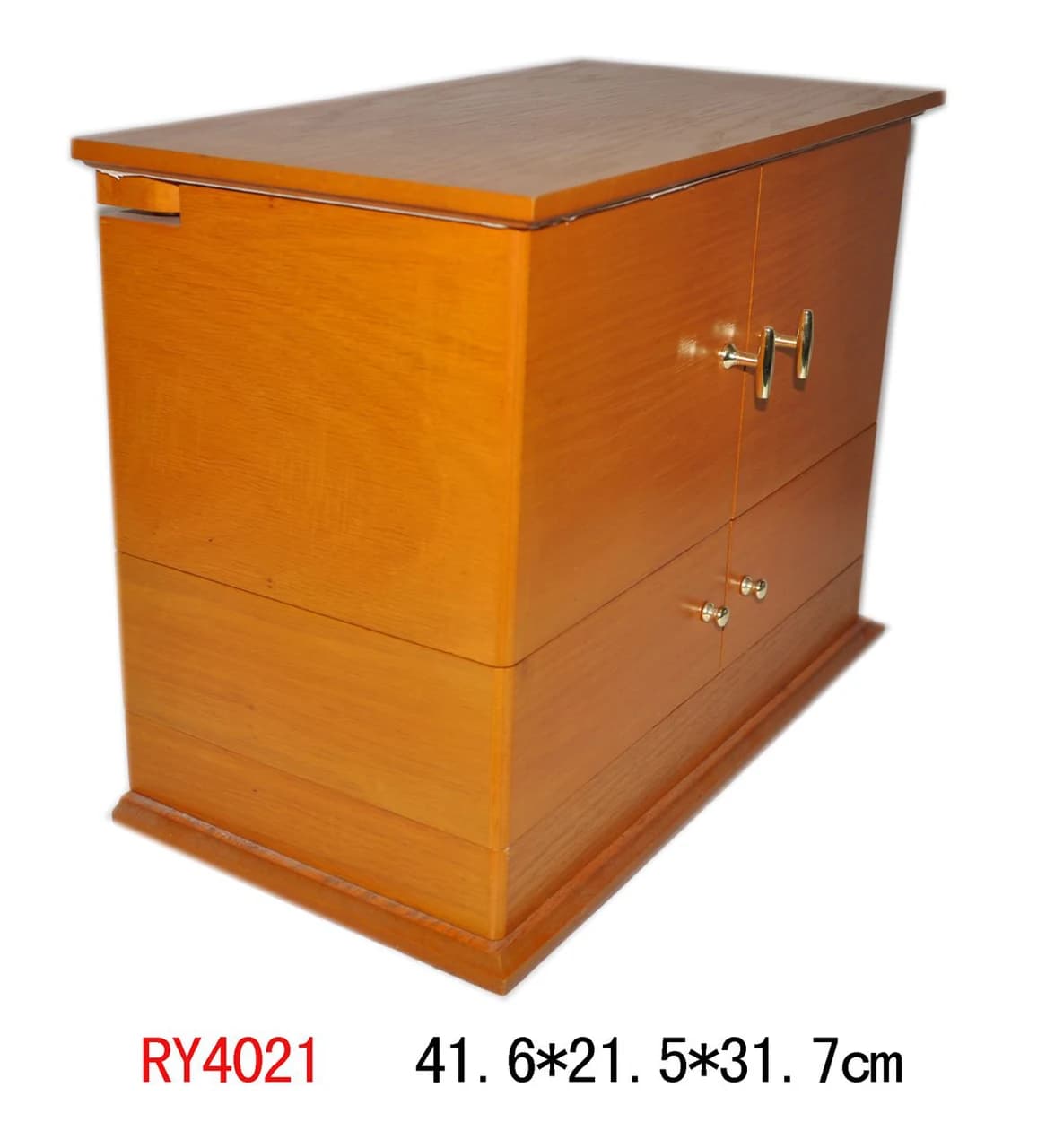 Tan wood-tone Jewelry Cabinet RY4021 — product photograph