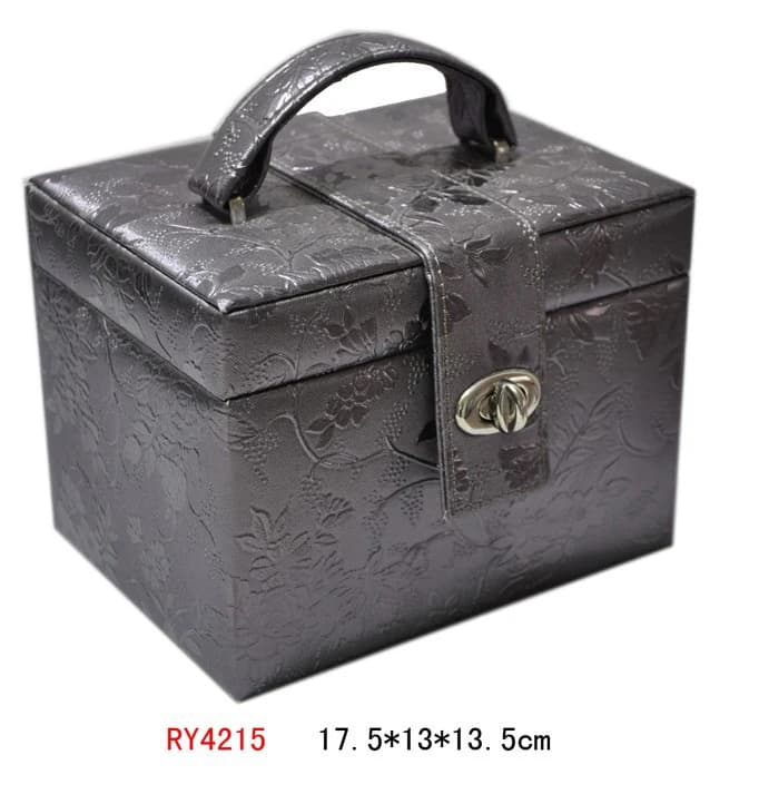 Black patterned Jewelry Box RY4215 — product photograph