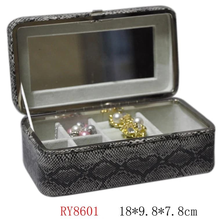 Gray patterned Jewelry Box RY8601 — product photograph