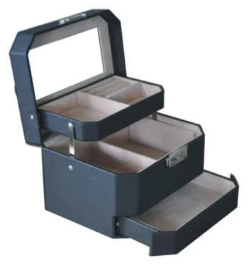 Black Travel Jewelry Case RY8605 — product photograph
