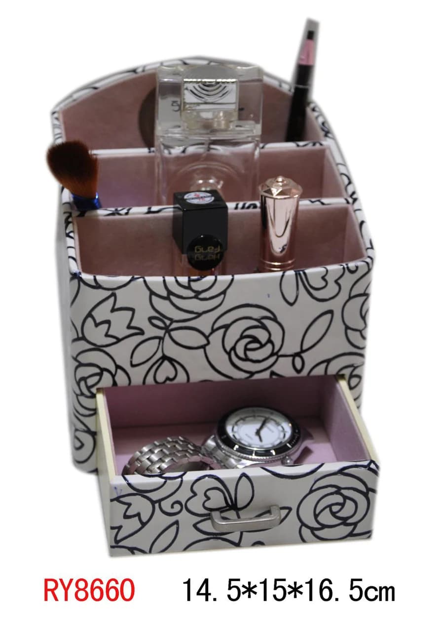 Black / white patterned Cosmetic Organizer RY8660 — product photograph
