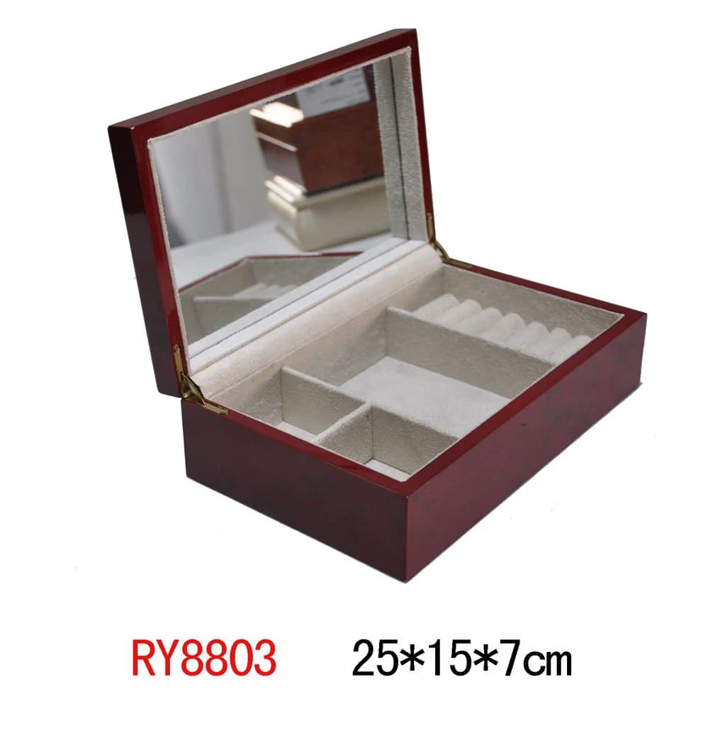 Burgundy Jewelry Box RY8803 — product photograph
