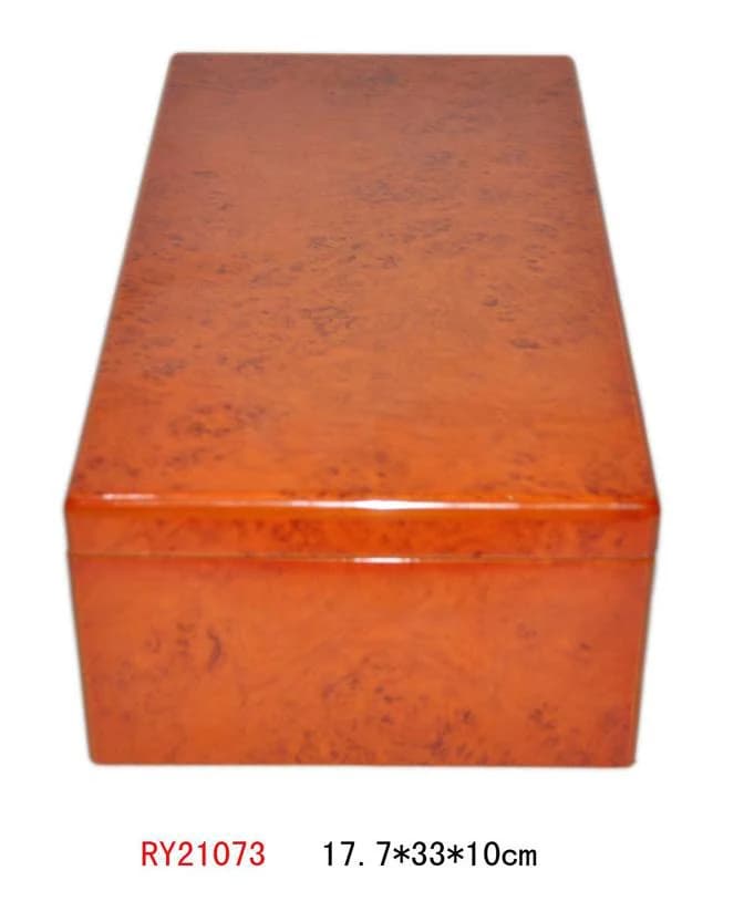 Reddish burl woodgrain Watch Box RY21073 — product photograph