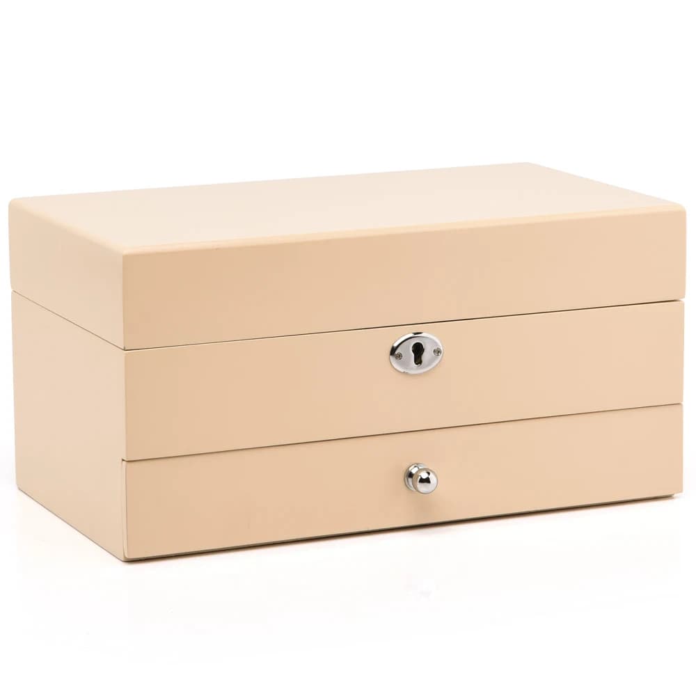 Light ivory / champagne Jewelry Box — product photograph