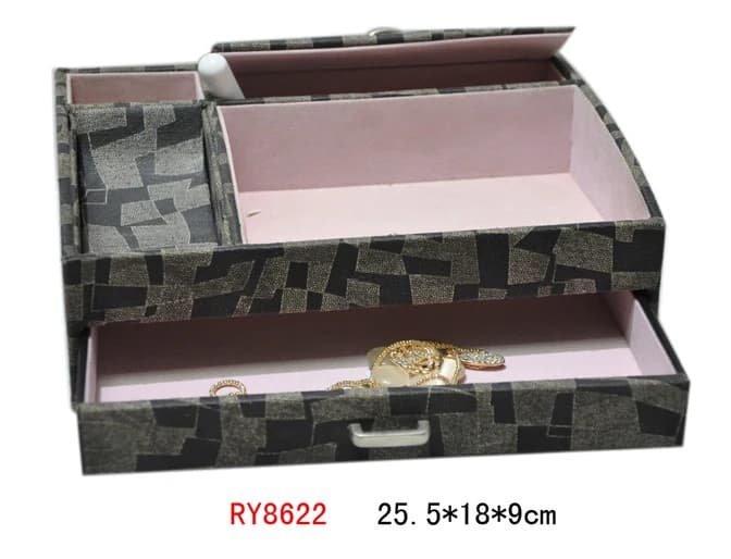 Black and gray pattern Jewelry Box — product photograph