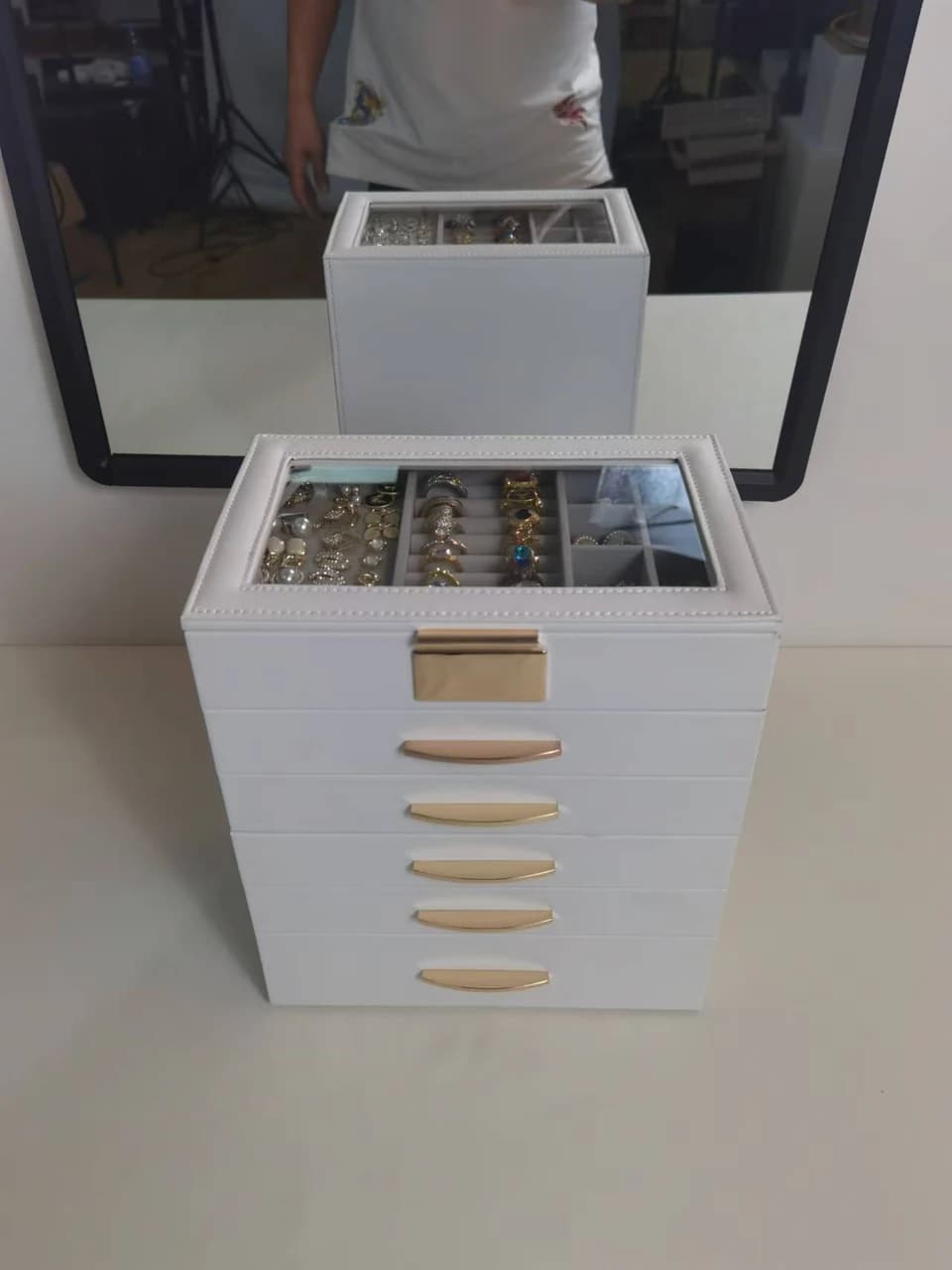 White Jewelry Box FX-PDD01WH — product photograph