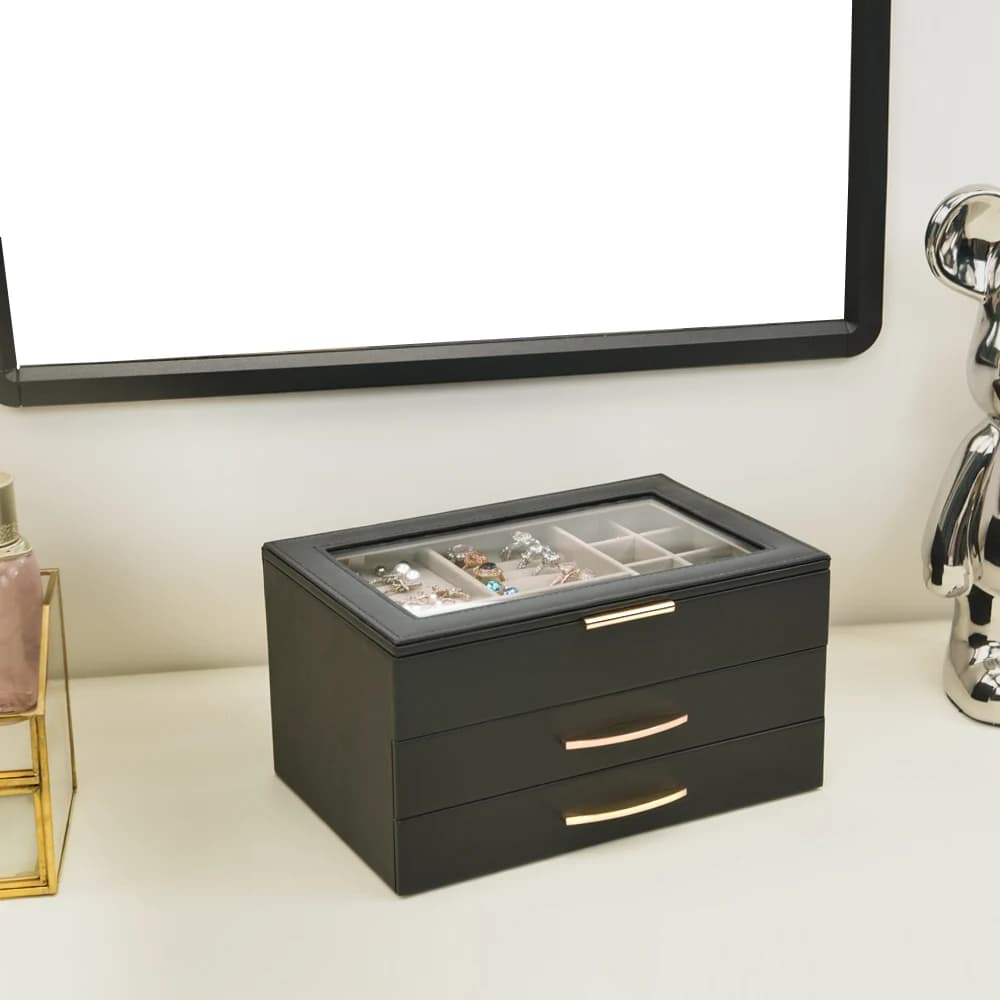 Black Jewelry Box FX-PDD05 — product photograph
