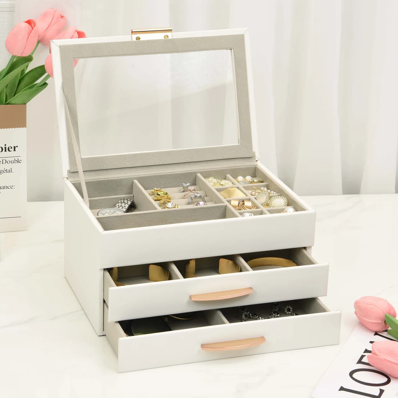 White Jewelry Box FX-PDD06 — product photograph