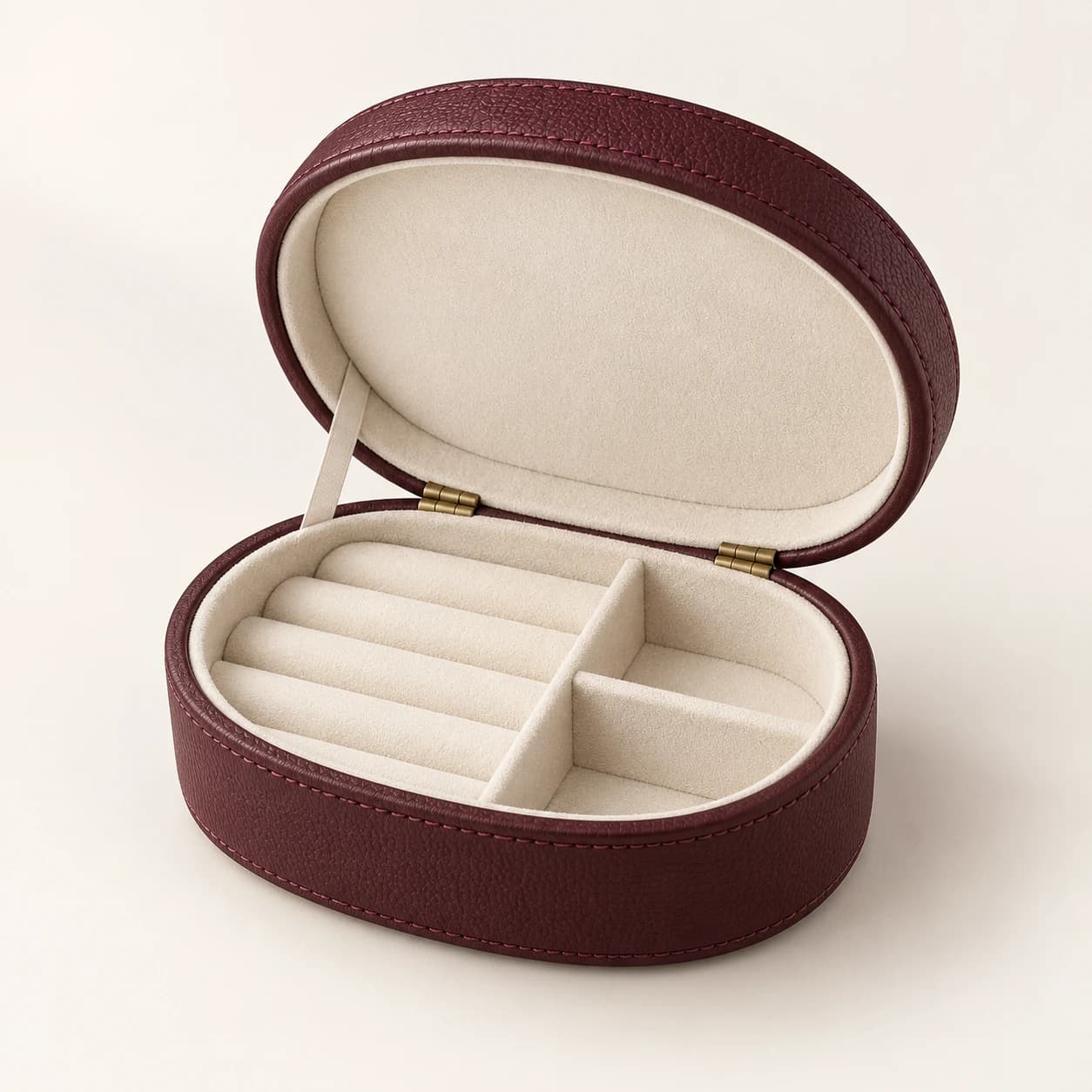 Oval gift jewelry case, AI concept illustration