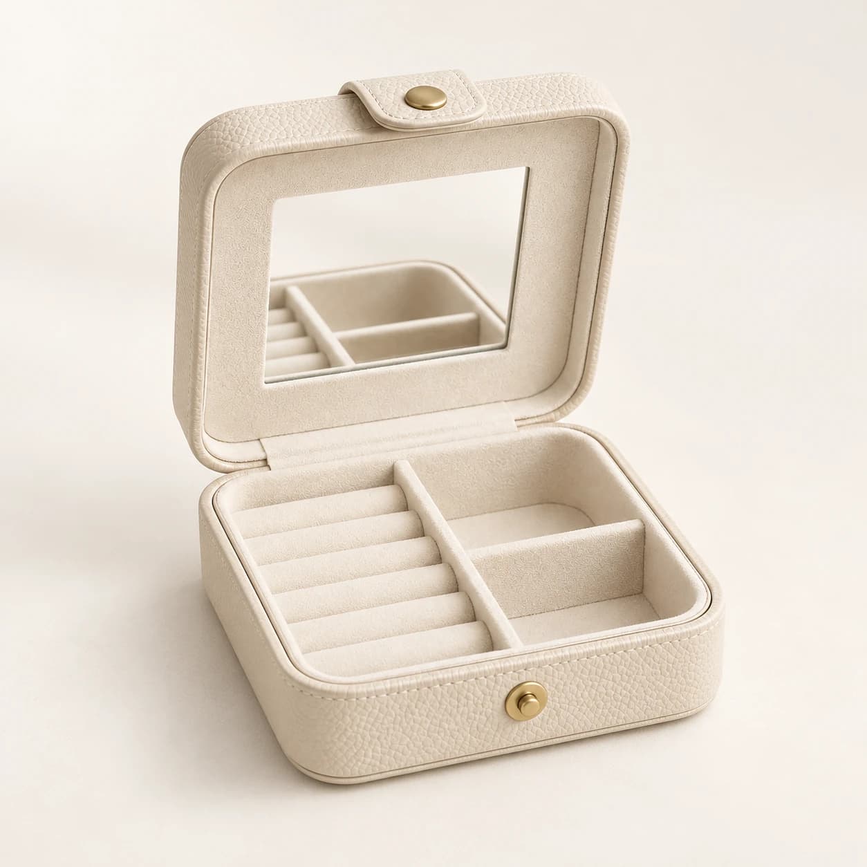 Square everyday jewelry box, AI concept illustration