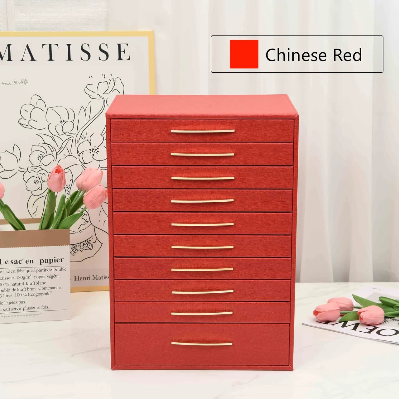 Red Jewelry Box RY211201 — product photograph
