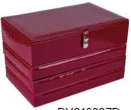 Burgundy Jewelry Box RY216007R — product photograph