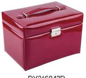 Burgundy Jewelry Box RY216043R — product photograph