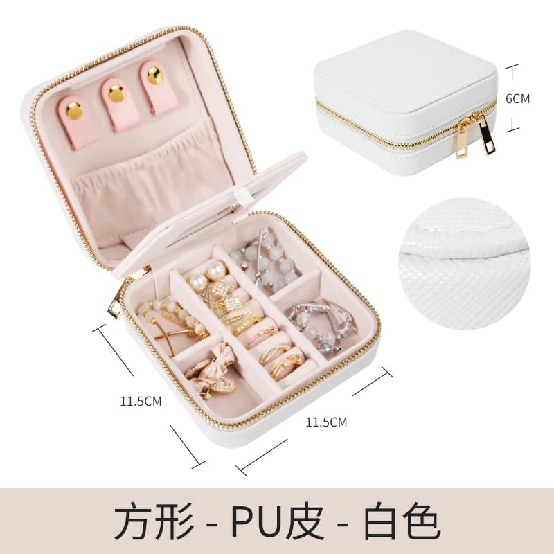 White Travel Jewelry Case RY2212 101# — product photograph