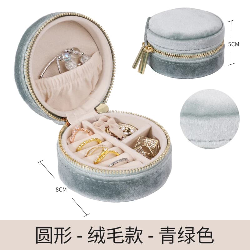 Light blue Travel Jewelry Case RY2213 114# — product photograph