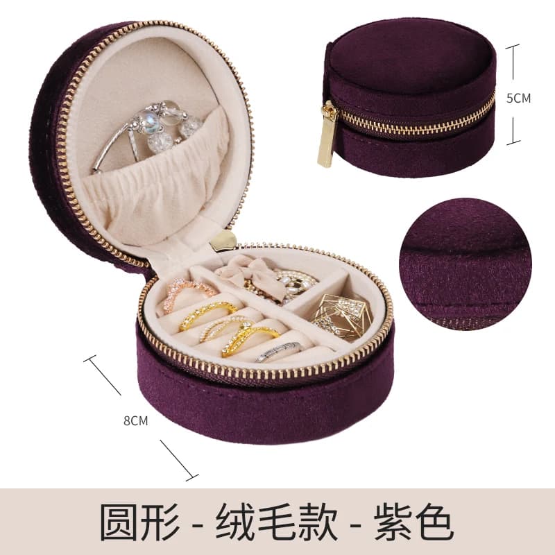 Purple Travel Jewelry Case RY2213 88# — product photograph