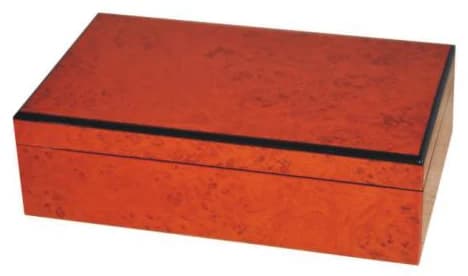 Reddish burl woodgrain Jewelry Box RY31049 — product photograph