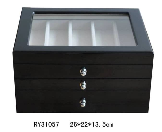 Black Jewelry Box RY31057 — product photograph