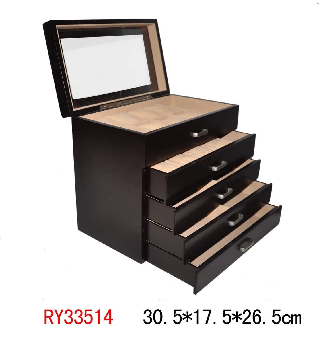 Dark brown Jewelry Box RY33514 — product photograph